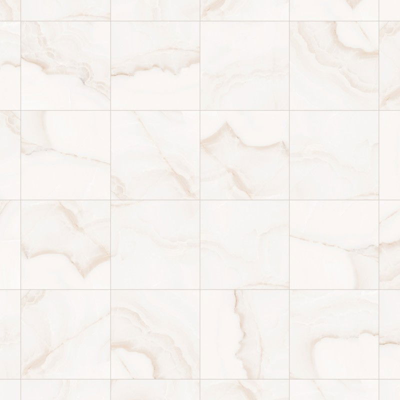 Mexen Onyx White glazed rectified gres G1, floor-wall tile 60 x 60 cm, gloss - TL106-060-060-01
