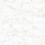 Mexen Brakel White glazed rectified porcelain tile G1, floor-wall tile 60 x 60 cm, glossy - TL110-060-060-01