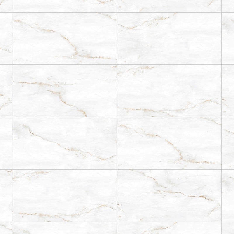 Mexen Brakel White glazed porcelain rectified. G1, floor-wall tile 120 x 60 cm, carving - TL402-120-060-01