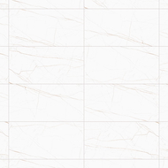 Mexen Dicta White glazed rectified porcelain stoneware, floor-wall tile 120 x 60 cm, carving - TL408-120-060-02