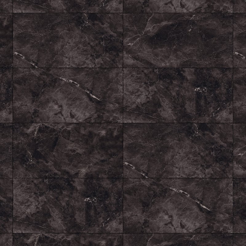 Mexen Merison Black Glazed Rectified Porcelain Tile G1, Floor-Wall Tile 120 x 60 cm, High Gloss - TL203-120-060-00