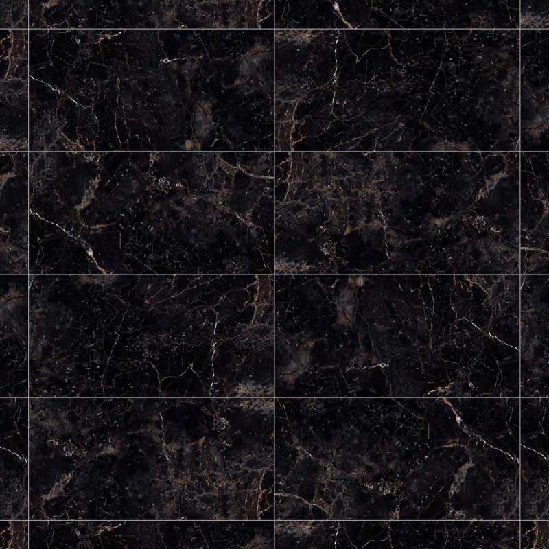Mexen Champion Black Glazed Rectified G1 Tile, Floor and Wall Tile 120 x 60 cm, High Gloss - TL202-120-060-00