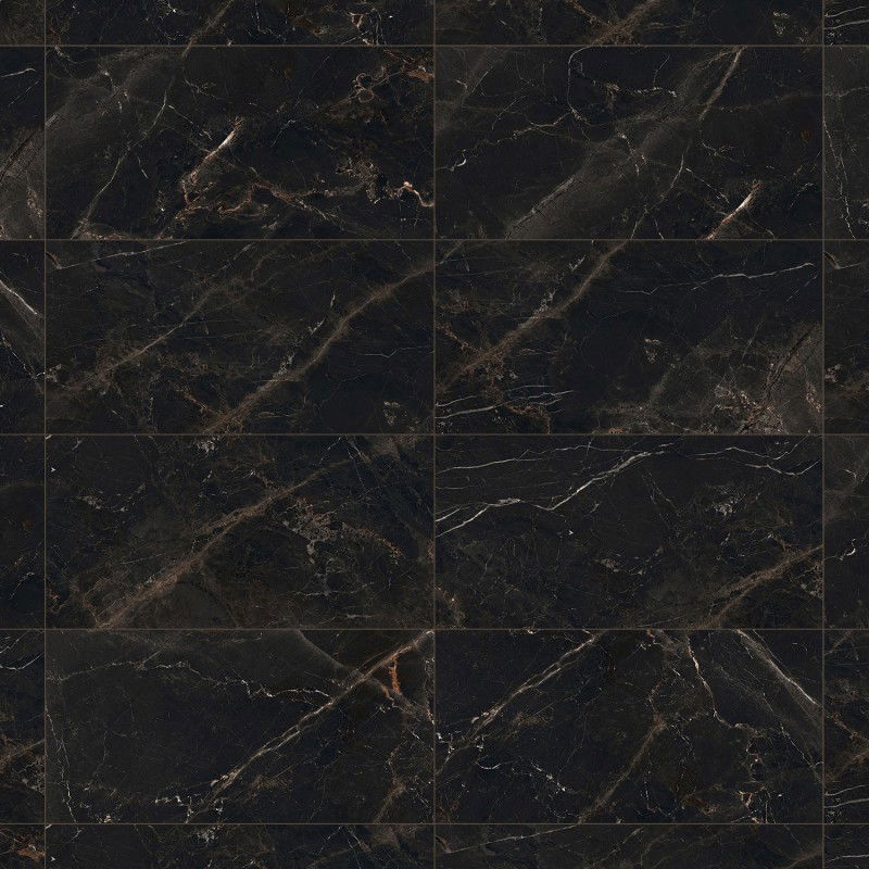Mexen Marquino Black glazed rectified porcelain stoneware, floor-wall tile 120 x 60 cm, high gloss - TL214-120-060-00