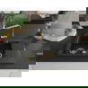 Mexen Gaspar granite sink with 1.5 bowls and drainer, kitchen tap Rita, black - 6507-77-670300-50