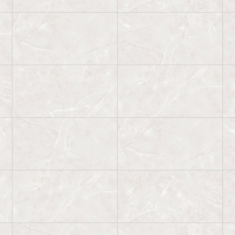 Mexen Boca Bianco glazed rectified porcelain stoneware floor-wall tile 120 x 60 cm, gloss - TL102-120-060-00