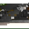 Mexen Gaspar 1.5-compartment granite sink with a drip tray and kitchen mixer tap Rita, Black - 6507-77-670300-50