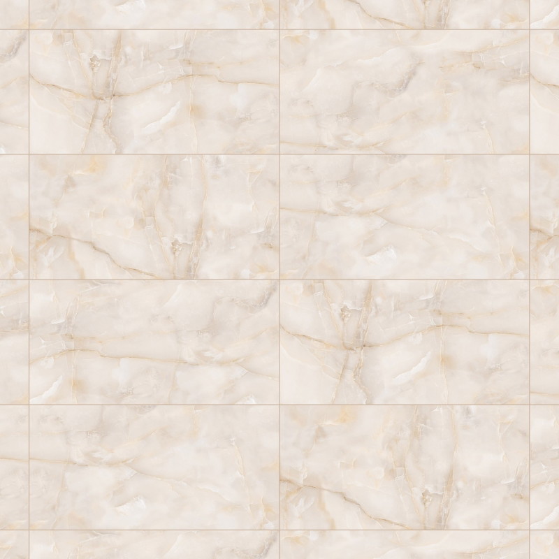 Mexen Robins Beige Glazed Rectified Porcelain Stoneware, Floor-Wall Tile 120 x 60 cm, Gloss - TL119-120-060-01