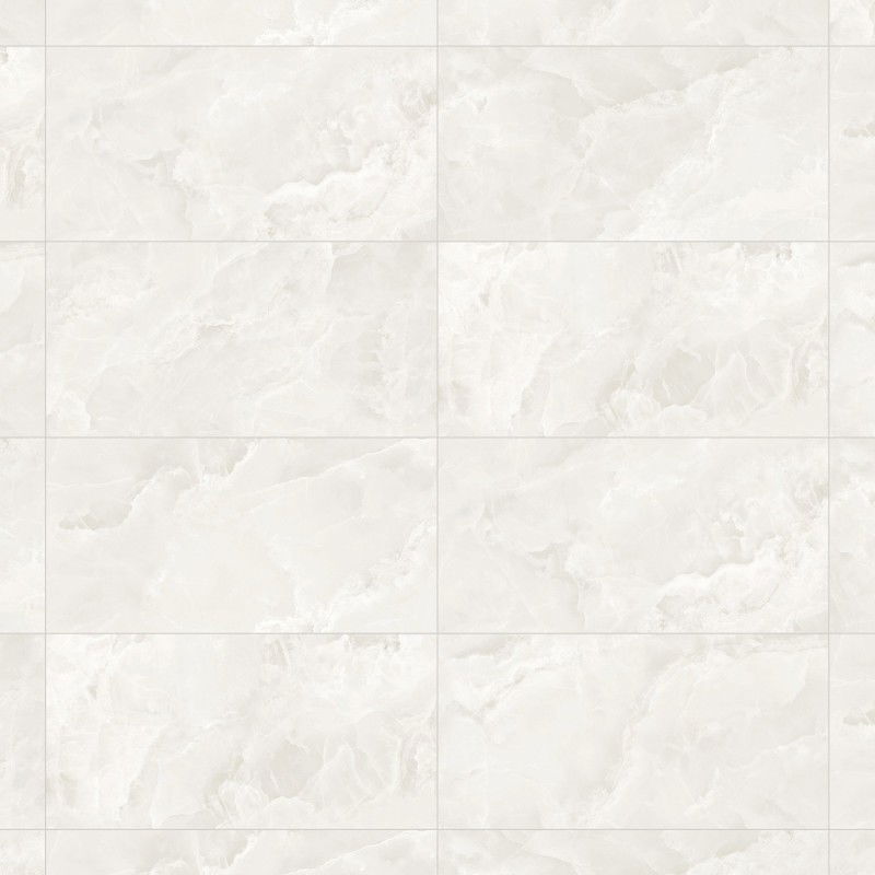 Mexen Valga Bianco glazed rectified porcelain, floor-wall tile 120 x 60 cm, gloss - TL122-120-060-01