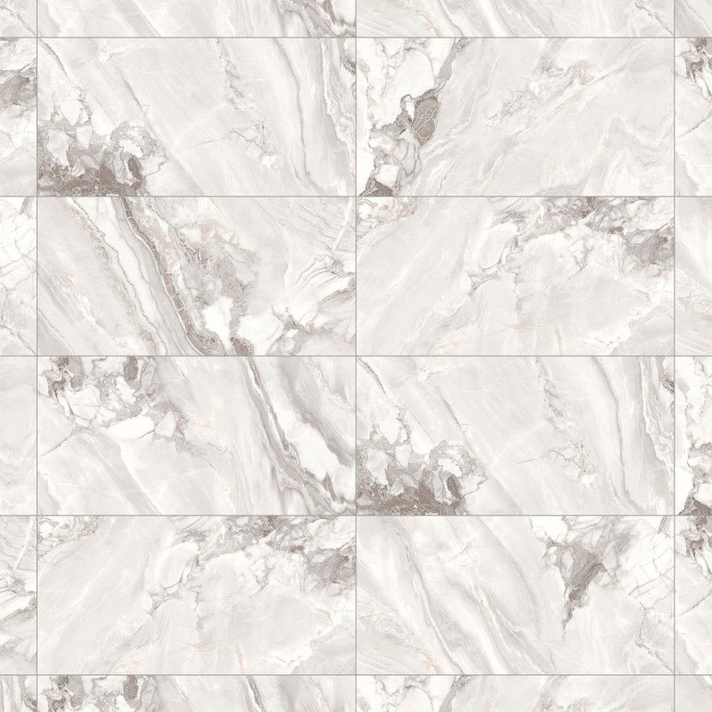 Mexen Limos White glazed rectified gres G1, floor-wall tile 120 x 60 cm, gloss - TL127-120-060-03