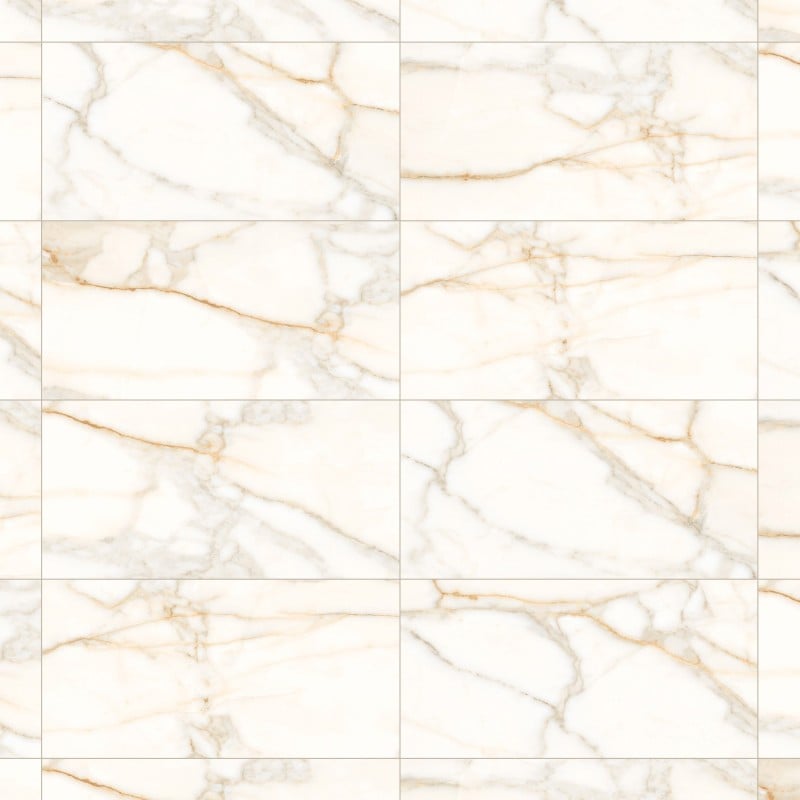 Mexen Viola Gold glazed rectified porcelain tile, floor and wall tile 120 x 60 cm, gloss - TL130-120-060-01