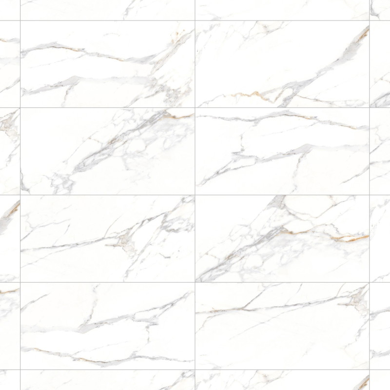 Mexen Agata Rectified glazed white gres G1, floor-wall tile 120 x 60 cm, glossy - TL144-120-060-00