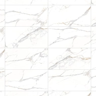 Mexen Agata White glazed rectified porcelain floor and wall tile 120 x 60 cm, gloss - TL144-120-060-00