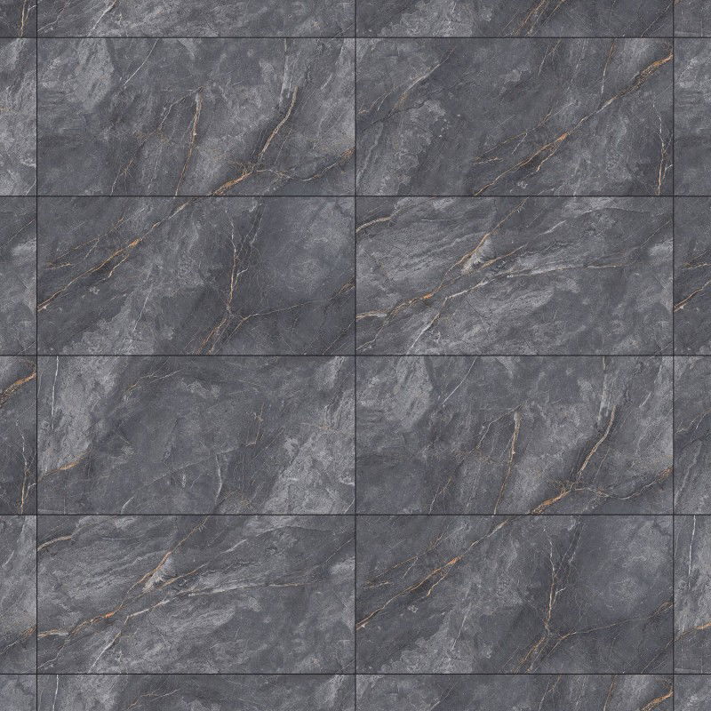 Mexen Walcey Charcoal Glazed Rectified Porcelain Tile G1, Floor and Wall Tile 120 x 60 cm, Gloss - TL150-120-060-02