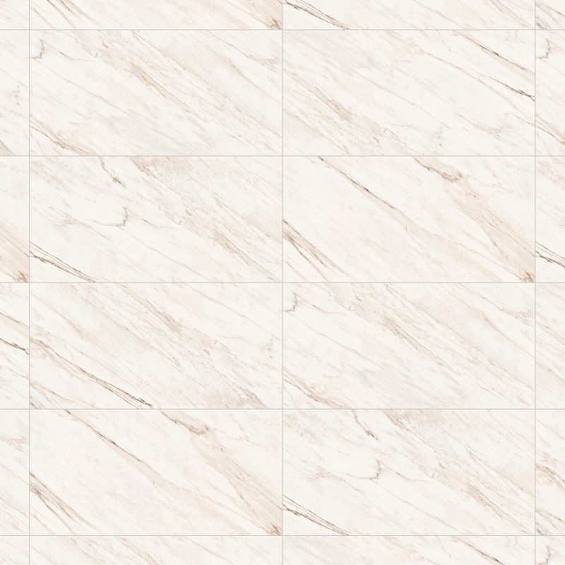 Mexen Angelo White glazed rectified porcelain tile G1, floor-wall tile 120 x 60 cm, gloss - TL156-120-060-00