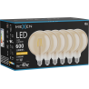 Mexen Vintis 6x LED Filament Bulb E27, G125, 6W, Warm - 2200K, 600 lm, amber - L158-E27-0622-50x06
