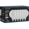 Mexen Vintis 6x LED Filament Bulb E27, G125, 6W, Neutral - 4000K, 720 lm, clear - L158-E27-0640-00x06