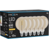 Mexen Vintis 6x Bulb Filament Spiral LED E27, G125, 8W, Warm - 2200K, 600 lm, amber - L168-E27-0822-50x06