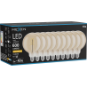 Mexen Vintis 10x LED Spiral Filament Bulb E27, G125, 8W, Warm - 2200K, 600 lm, amber - L168-E27-0822-50x10