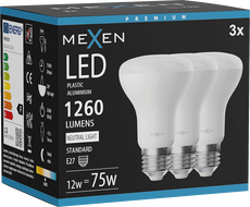 Mexen Nova 3x LED Bulb E27, R63, 12W, Neutral - 4000K, 1260 lm - L104-E27-1240-01x03