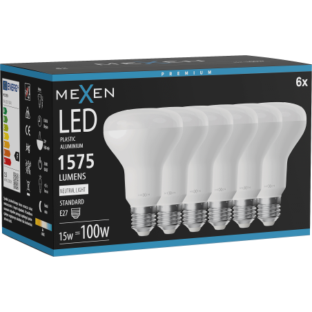 Mexen Nova 6x LED Bulb E27, R80, 15W, Neutral - 4000K, 1575 lm - L105-E27-1540-01x06