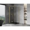 Mexen Mist-F folding shower cabin left 85 x 85 cm, transparent, brushed gold - 8A6T-085-085-55-00-L