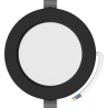 Mexen LDRR ceiling panel downlight LED recessed ø 12 cm, 6W, Neutral - 4000K, 390 lm, black - L210-012-0640-70