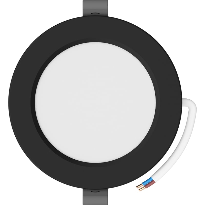 Mexen LDRR recessed LED downlight ceiling panel, 12 cm diameter, 6W, Cool - 6500K, 450 lm, black - L210-012-0665-70