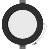 Mexen LDRR recessed LED downlight ceiling panel, 12 cm diameter, 6W, Cool - 6500K, 450 lm, black - L210-012-0665-70