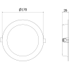 Mexen LDRR LED Downlight Ceiling Panel Recessed, Diameter 17 cm, 12W, Neutral - 4000K, 1320 lm, White - L210-017-1240-20