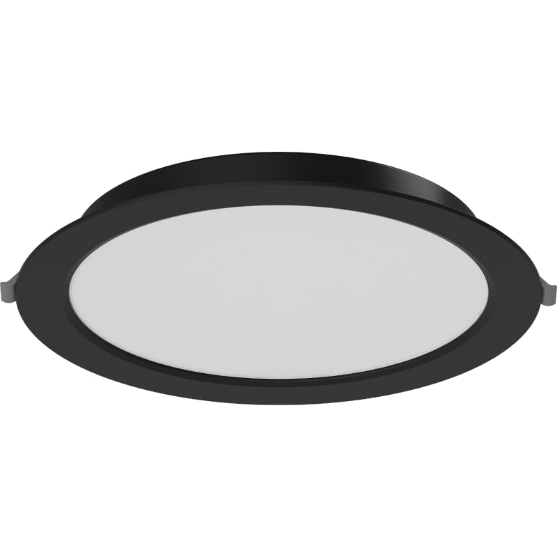 Mexen LDRR recessed LED downlight ceiling panel, 22 cm diameter, 18W, Cold - 6500K, 1440 lm, black - L210-022-1865-70