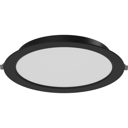 Mexen LDRR recessed LED downlight ceiling panel, 22 cm diameter, 18W, Cold - 6500K, 1440 lm, black - L210-022-1865-70
