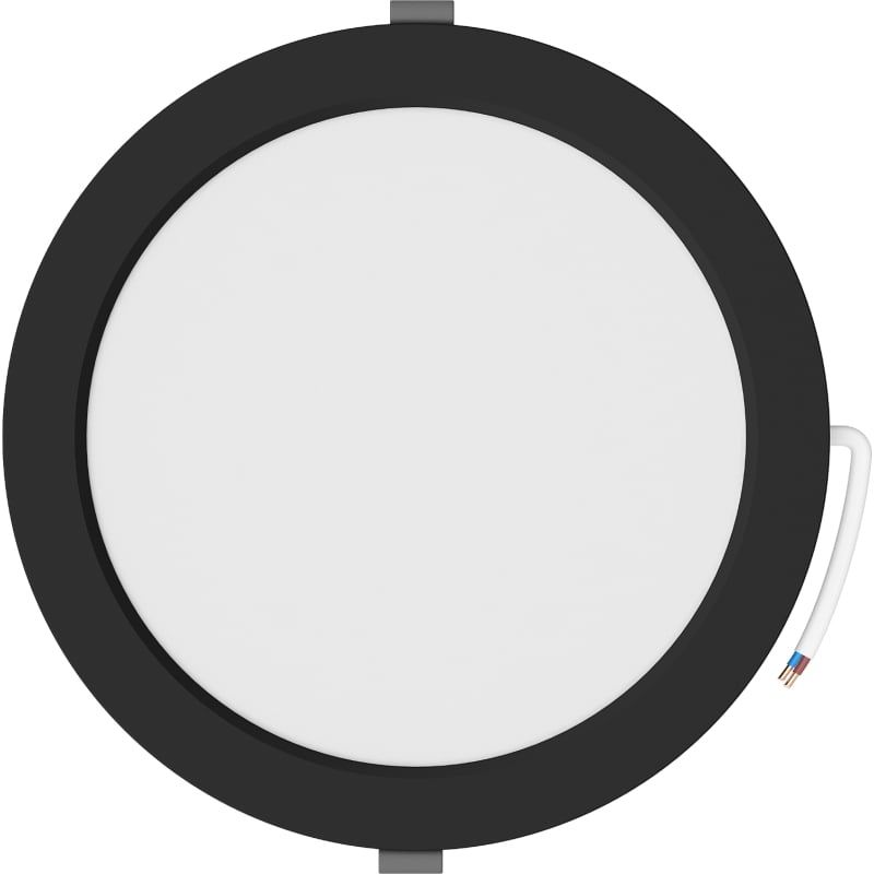 Mexen LDRR recessed LED downlight ceiling panel, 22 cm diameter, 18W, Cold - 6500K, 1440 lm, black - L210-022-1865-70