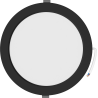 Mexen LDRR recessed LED downlight ceiling panel, 22 cm diameter, 18W, Cold - 6500K, 1440 lm, black - L210-022-1865-70