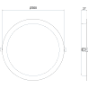 Mexen LDRR Ceiling Panel Downlight Recessed LED 30 cm, 24W, Neutral - 4000K, 1920 lm, Black - L210-030-2440-70