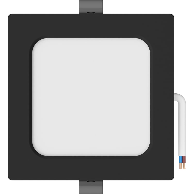 Mexen LDRR LED Downlight Ceiling Panel Recessed 12 x 12 cm, 6W, Neutral - 4000K, 390 lm, black - L211-012-0640-70