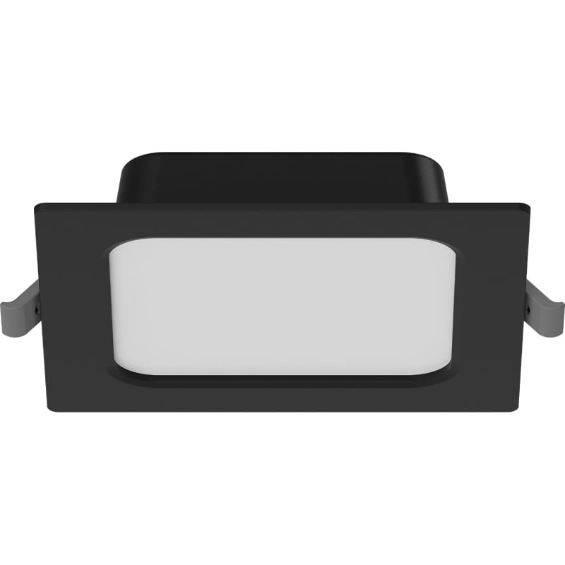 Mexen LDRR LED recessed ceiling downlight panel 12 x 12 cm, 6W, Cold - 6500K, 600 lm, black - L211-012-0665-70