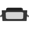 Mexen LDRR LED recessed ceiling downlight panel 12 x 12 cm, 6W, Cold - 6500K, 600 lm, black - L211-012-0665-70