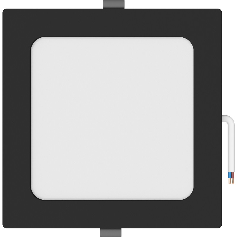 Mexen LDRR LED Downlight Ceiling Panel Recessed 17 x 17 cm, 12W, Neutral - 4000K, 1320 lm, Black - L211-017-1240-70