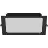 Mexen LDRR LED Recessed Ceiling Downlight Panel 22 x 22 cm, 18W, Neutral - 4000K, 1350 lm, Black - L211-022-1840-70