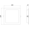 Mexen LDRR recessed LED downlight ceiling panel 22 x 22 cm, 18W, Cool - 6500K, 1980 lm, white - L211-022-1865-20
