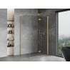Mexen Mist-F folding shower enclosure right 75 x 110 cm, transparent, brushed gold - 8A6T-075-110-55-00-P