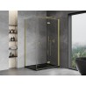 Mexen Mist-F foldable right shower cabin 110 x 120 cm, transparent, brushed gold - 8A6T-100-120-55-00-P - 8A6T-110-120-55-00-P