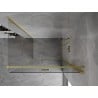 Mexen Mist-F folding shower cabin right 80 x 100 cm, transparent, brushed gold - 8A6T-080-100-55-00-P