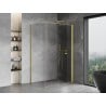 Mexen Mist-F folding shower cabin right 80 x 100 cm, transparent, brushed gold - 8A6T-080-100-55-00-P