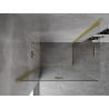 Mexen Mist-F Duo folding shower enclosure left 100 x 75 cm, transparent, brushed gold - 8A6-100L-075P-55-00