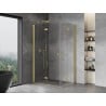 Mexen Mist-F Duo folding shower cabin left 100 x 90 cm, transparent, brushed gold - 8A6-100L-090P-55-00