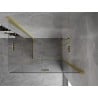 Mexen Mist-F Duo folding shower enclosure right 100 x 120 cm, transparent, brushed gold - 8A6-100L-120P-55-00