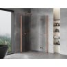 Mexen Mist-F Duo Folding Shower Enclosure Left 110 x 80 cm, Transparent, Brushed Copper - 8A6-110L-080P-65-00