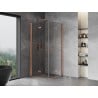 Mexen Mist-F Duo 95 x 95 cm Folding Shower Enclosure, Transparent, Brushed Copper - 8A6-095L-095P-65-00