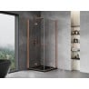 Mexen Mist-F Duo Foldable Shower Cabin 110 x 110 cm, Transparent, Brushed Copper - 8A6-110L-110P-65-00